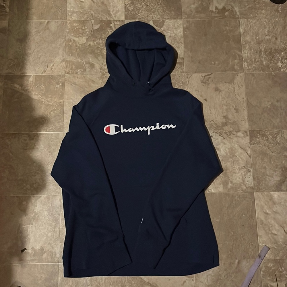 Navy blue Champion hoodie